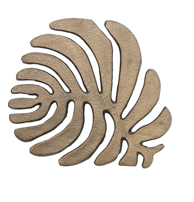 Brass Leaf Cast Iron Trivet Lovely Paperie & Gifts