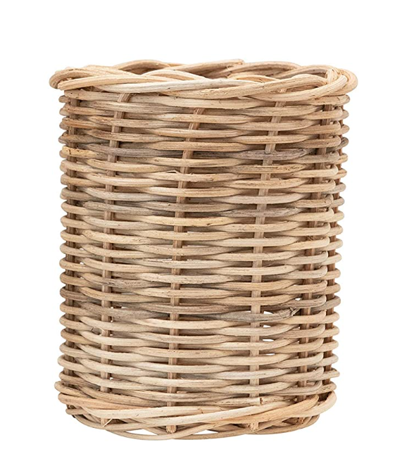 Small Hand-Woven Wicker Basket Container