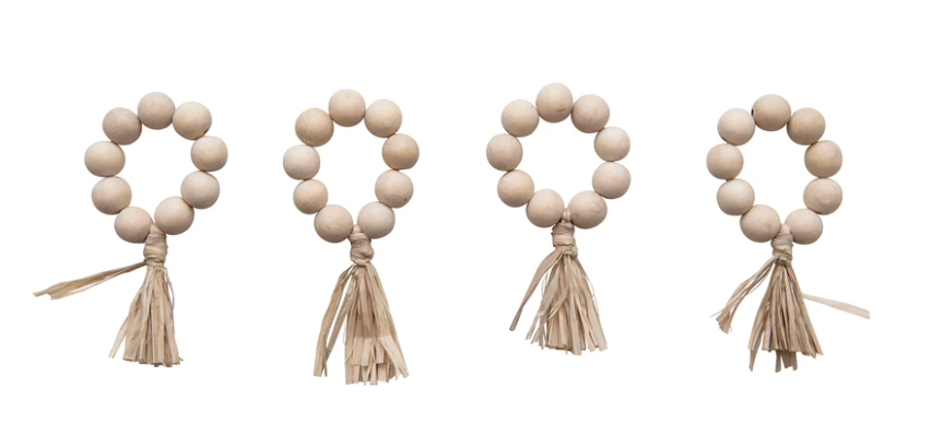 Wood Bead Napkin Rings