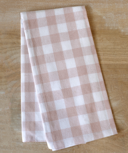 Pink Gingham Hand Towel
