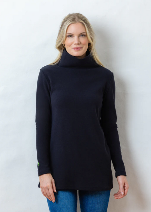 Cobble Hill Turtleneck Terry Fleece | Black