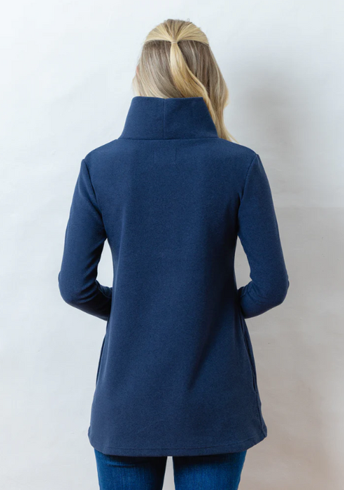 Cobble Hill Turtleneck Terry Fleece | Navy