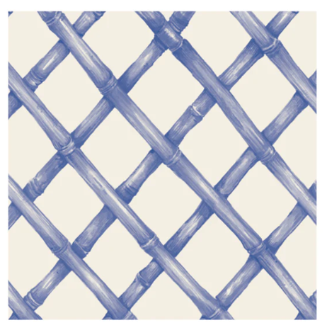 Blue Lattice Cocktail Napkin