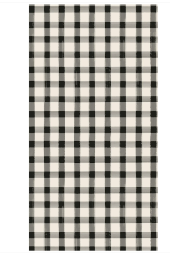 Black Painted Check Guest Napkin
