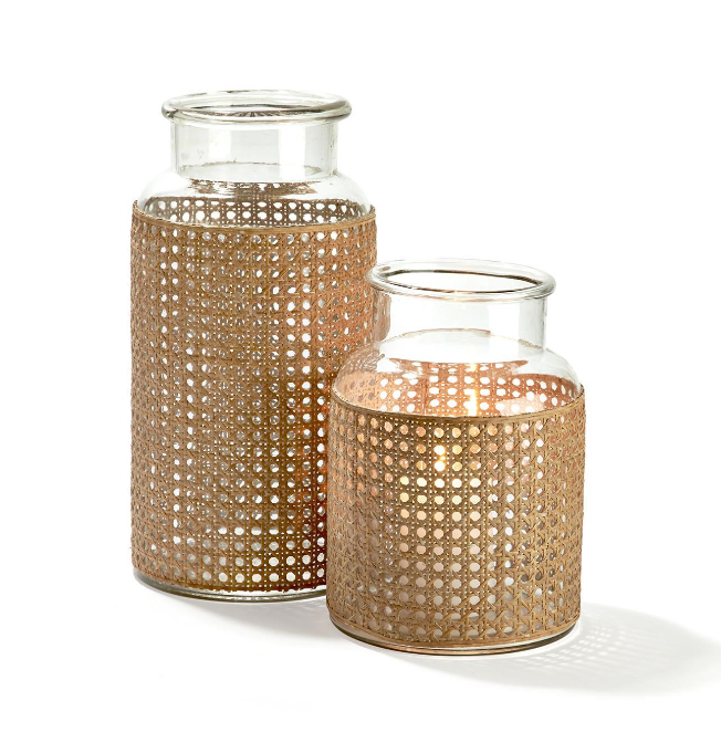 Cane Webbing Jar | Small