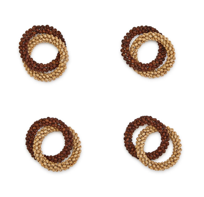 Bead Napkin Ring Set of 4