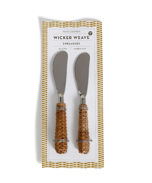 Wicker Weave Spreaders Set of 2
