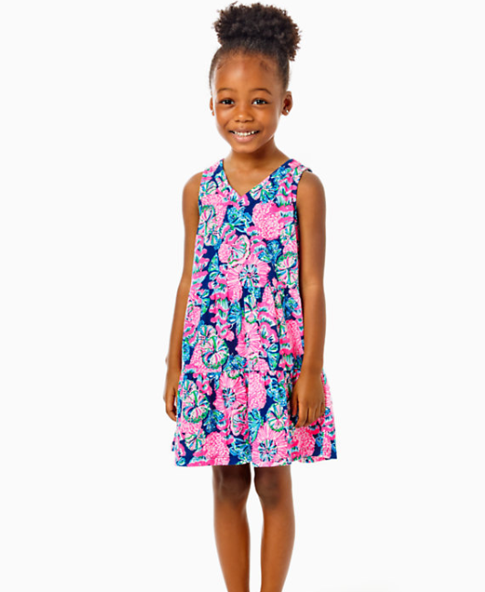 Mini Lorina Dress | Oyster Bay Navy Shroom With A View