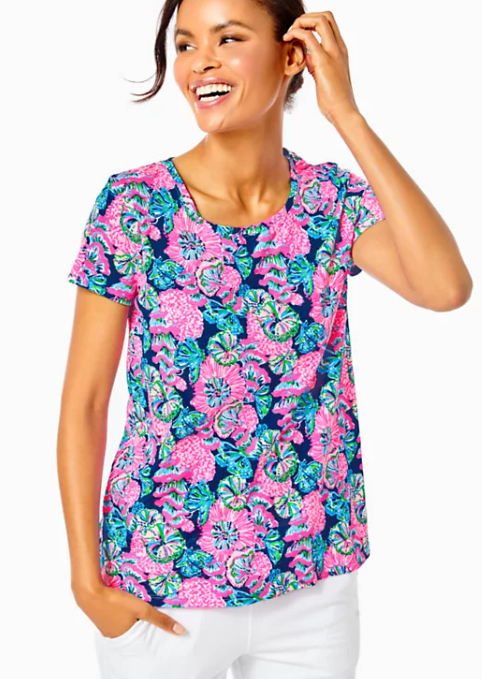 Etta Scoop-Neck | Oyster Bay Navy Shroom With A View