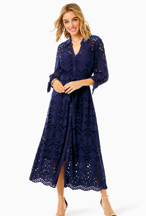 Amrita Midi Dress | True Navy
