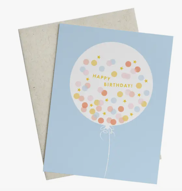Confetti Balloon Birthday Card