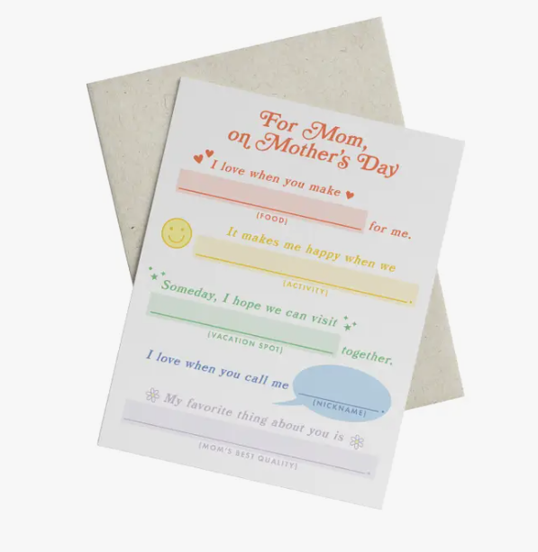 Mom Mad Libs Card – Lovely Paperie &amp; Gifts