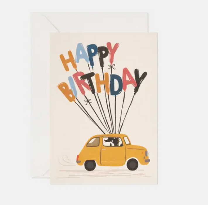 Fast Balloons Birthday Card