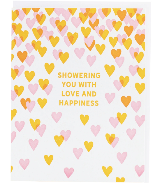 Hearts Shower Card