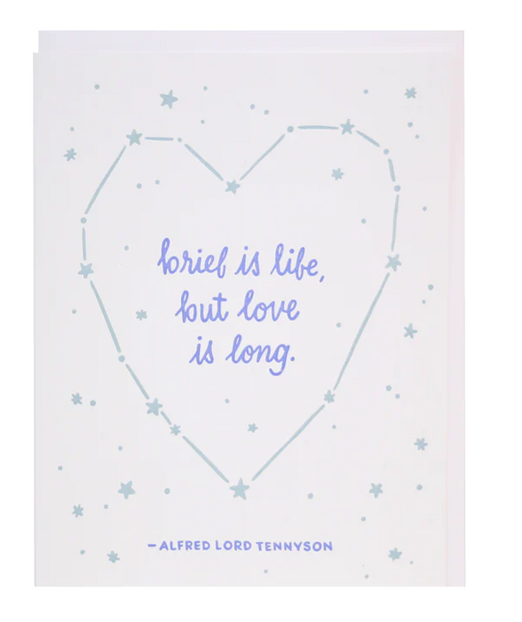 Love is Long Quote Sympathy Card