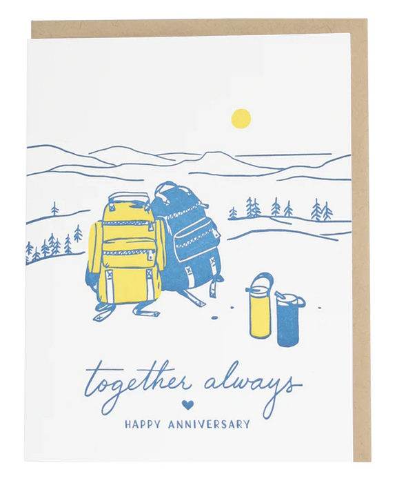 Backpacks Anniversary Card