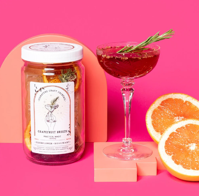 Apothecary Craft Cocktail Mix | Grapefruit Breeze Elderflower & Rosemary