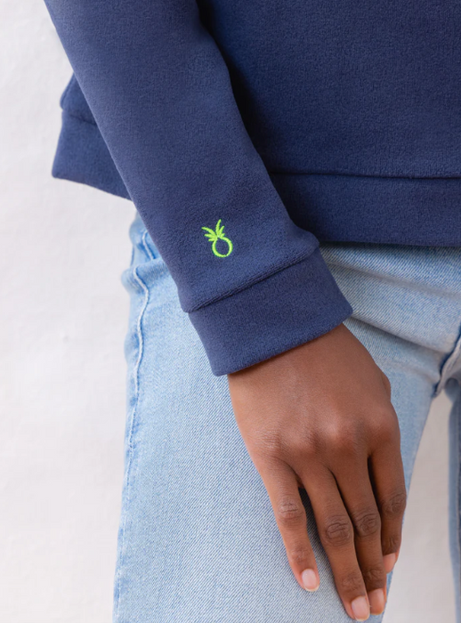Park Slope Terry Fleece Turtleneck | Navy