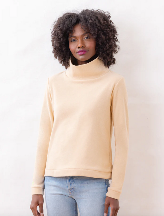Park Slope Terry Fleece Turtleneck | Natural Blush