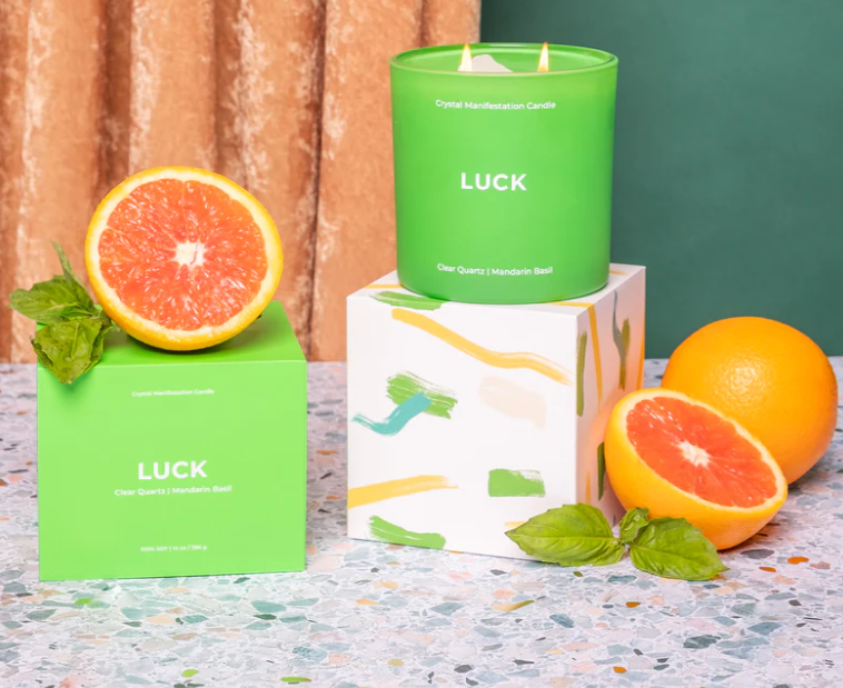 Luck Crystal Manifestation Candle