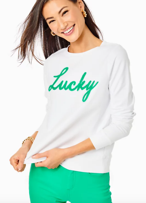 Rami Sweatshirt | Botanical Green Lucky Graphic