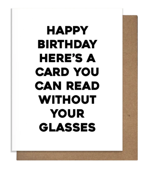 Glasses Birthday Card