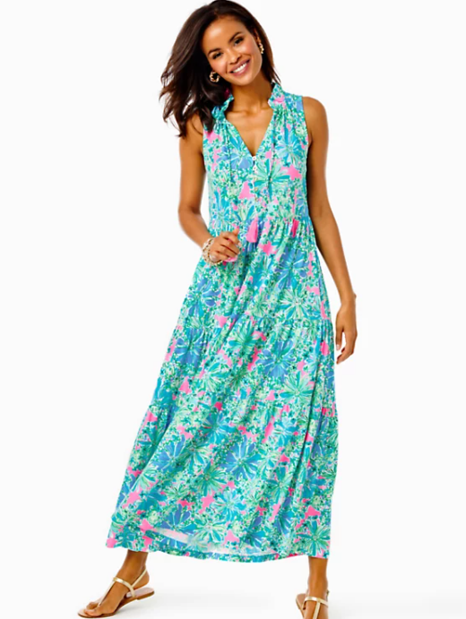 Malone Maxi Dress | Soleil Pink Good Hare Day