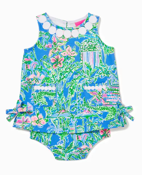 Baby Lilly Knit Shift | Boca Blue Beneath The Bougainvillea