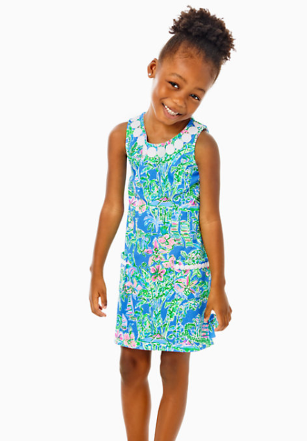 Little Lilly Knit Shift | Boca Blue Beneath The Bougainvillea