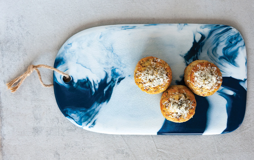 Blue Ceramic Cheese Board