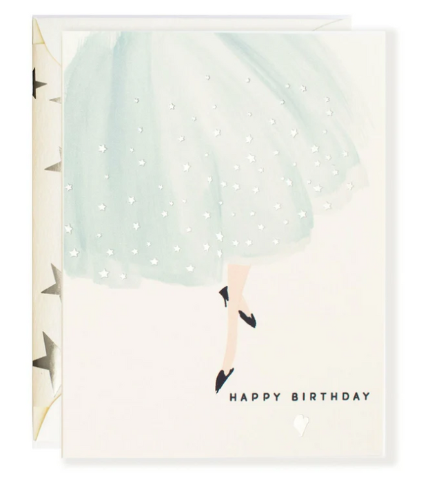 Happy Birthday Blue Dress Card