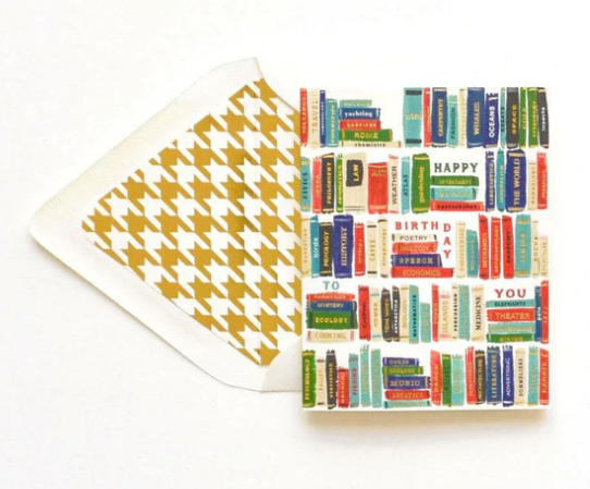 Happy Birthday Book Shelf Card