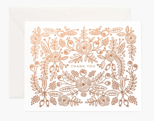 Rose Gold Thank You Card Boxed Set