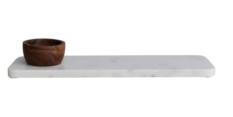 Marble Cheese Cutting Board Set