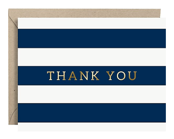 Navy Stripe Thank You Boxed Set