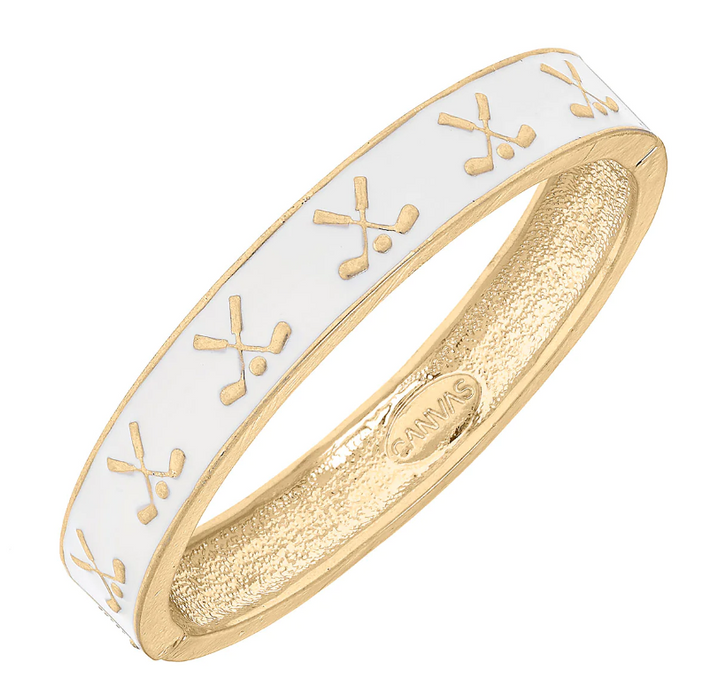 Briar Golf Club Enamel Bracelet | White