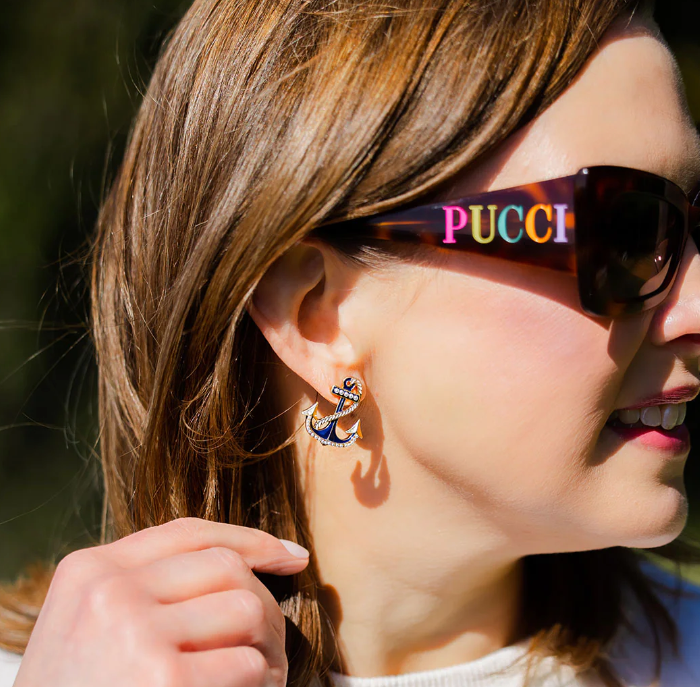 Georgina Pearl Anchor Earrings