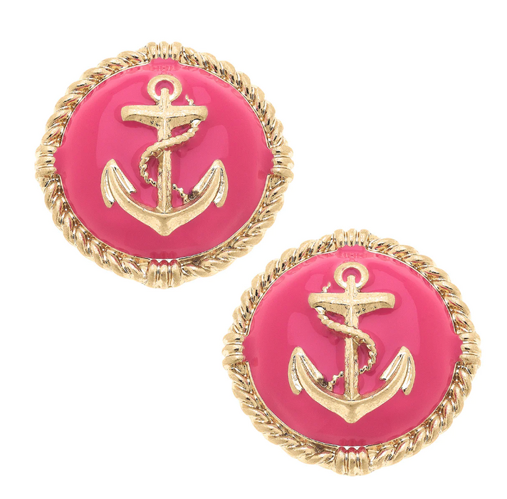 Kathleen Anchor Studs | Pink