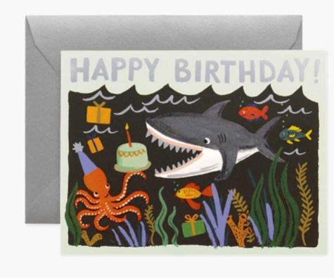 Shark Birthday Card