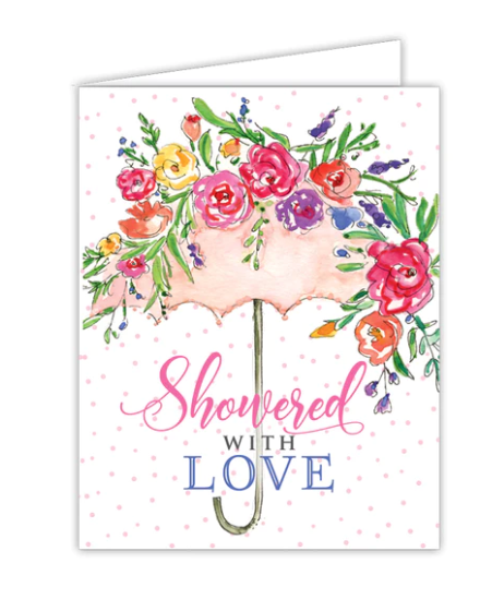 Shower w/Love Floral Umbrella
