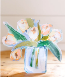 Bitty Bloom Block | White Tulips