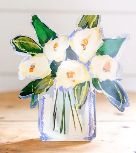 Bitty Bloom Block | White Floral