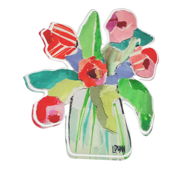 Medium Bloom Block | Red Striped Tulips