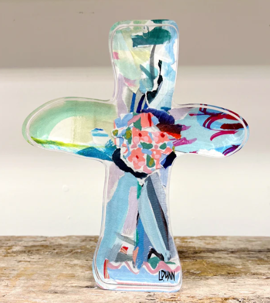 Everlasting Love Acrylic Cross | Blue