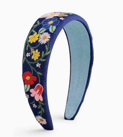 Embroidered Headband | Strawberry Fields