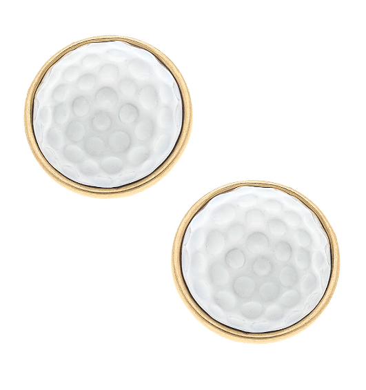 Flynn Golf Ball Stud Earrings