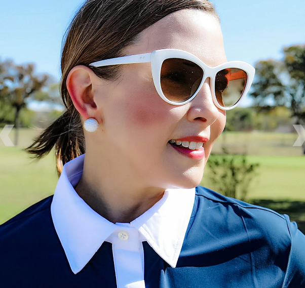 Flynn Golf Ball Stud Earrings