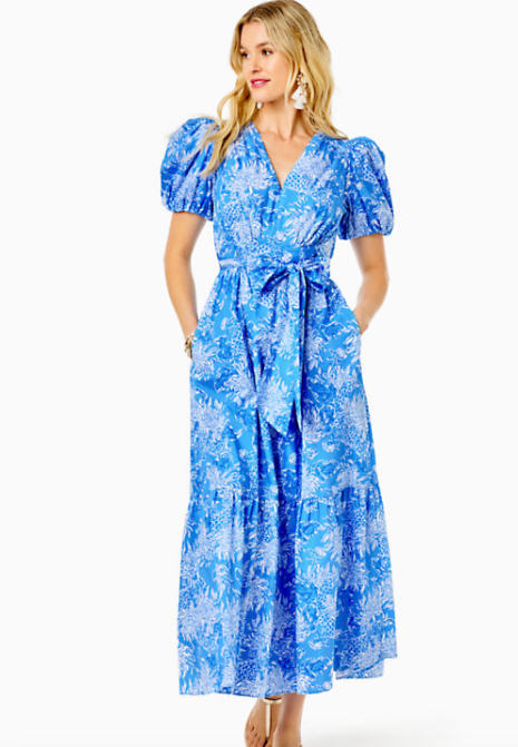 Ezralyn Short Sleeve Dress | Boca Blue Croc and Lock It