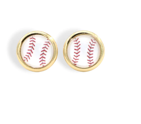 Baseball Stud Earrings