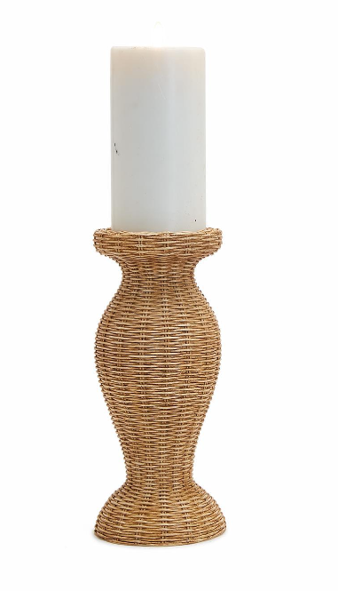 Basket Weave Pedastal Candle Holder